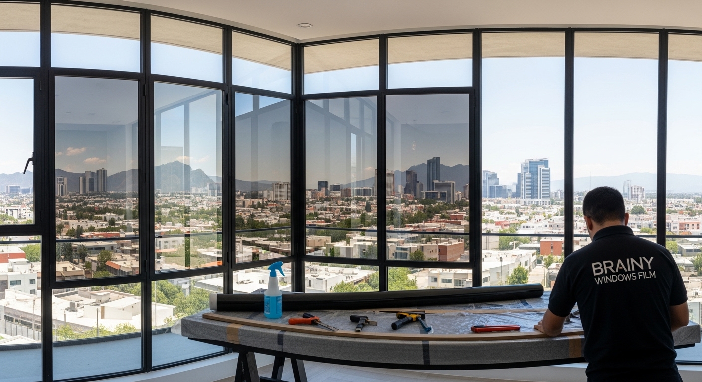 Polarizado espejo y polarizado esmerilado para privacidad